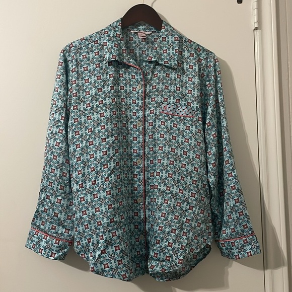 Victoria's Secret Floral Patterned Blouse - Blue and Pink - Picture 2 of 7